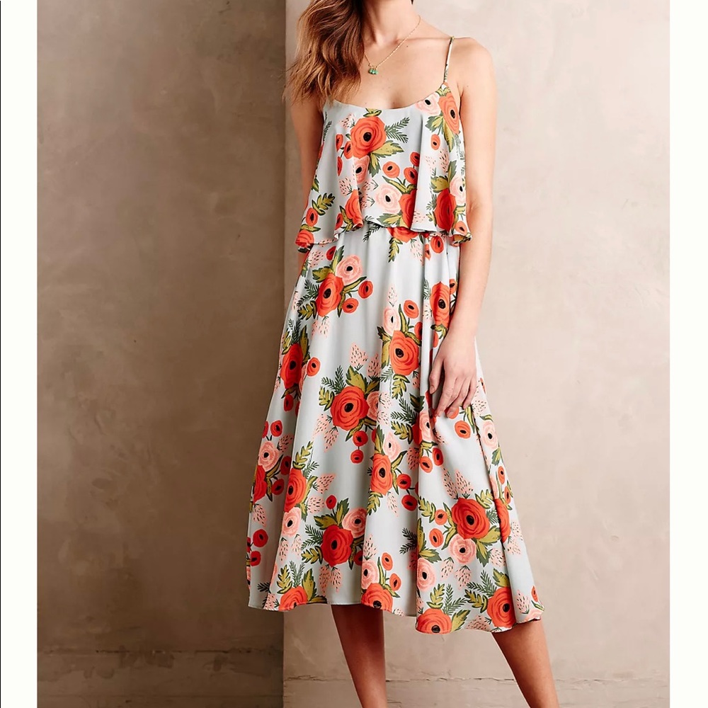 ANTHROPLOGIE x Rifle Paper Co midi dress